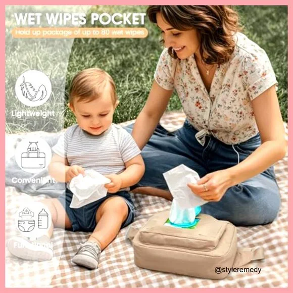 Taslan Nylon Sling Diaper Bag Fanny Pack with Changing Pad
